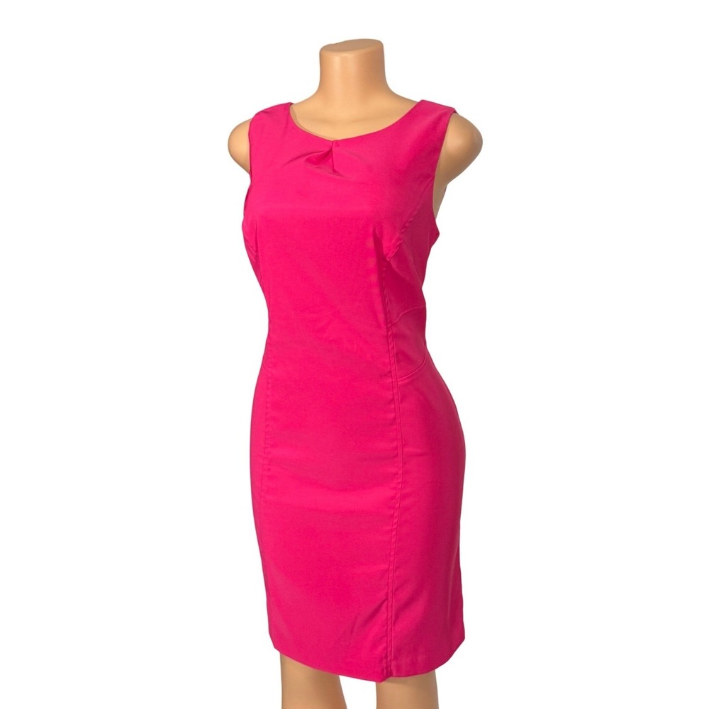 ALYX Limited Womens‎ Hot Pink Sleeveless Pleat Neck Sheath Dress Size 16